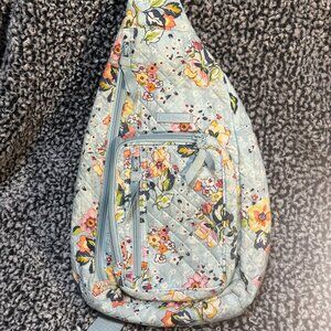 Vera Bradley Cotton Sling Backpack in Floating Garden